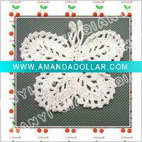 Wholesale Hand made cotton crochet flower butterfly