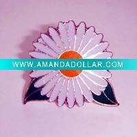 Wholesale Zinc alloy chrysanthemum shape badge