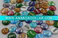 Wholesale engraved glass stones with words