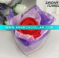 Flower cake towel