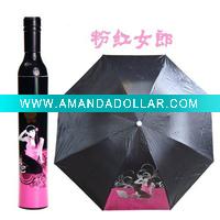 Wholesale art bottle umbrella in 22" size