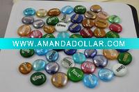 Wholesale faceted glass colored stones