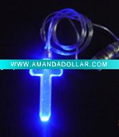 Wholesale flashing necklace Cross necklace