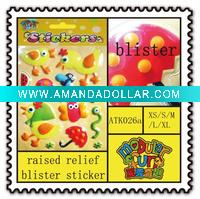 insect PVC raised non-toxic sticker