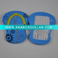 Wholesale slippers soft pvc luggage tag(manufacturer)
