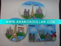 Wholesale Polyresin fridge magnet/tour souvenir/tour plate
