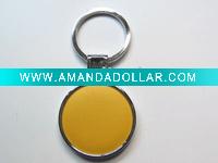 Circular leather Key Chain
