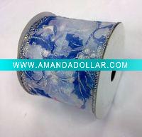 Wholesale decorating christmas wired ribbon