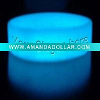 Deboss silicone glow in dark thumb band rings