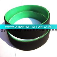 personalized 1 inch two layers silicon wristband