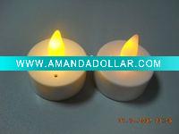 Yellow Flashing Tea Light Candle