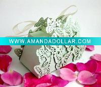 Wholesale hot 2011Butterfly wedding favor gift boxes,retail business,free logo design