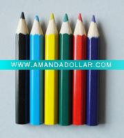 Wholesale 6pcs jumbo non-toxic basswood coloured pencil stationery set