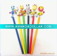 Wholesale promotion children animal wooden pencil