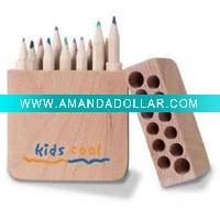 Wholesale wooden box with nature color pencil
