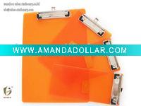 A4 orange plastic clip board