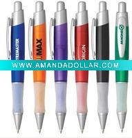Rubber grip plastic pen