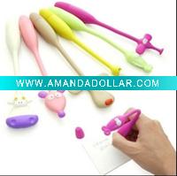 animal bendable pen