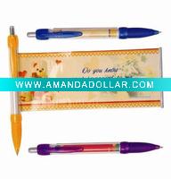 Wholesale advertising promotional banner ball point pen