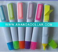 Wholesale fluorescent highlighter with note flag/marker/plastic highlighter with note flag/marker with note flag