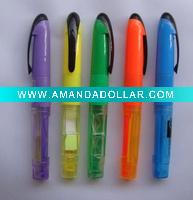 Wholesale plastic highlighter with note flag/marker with note flag/fluorescent marker