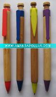 Retractable bamboo PLA pen