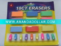 NEON ERASER SET(18/PACK)