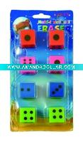 Wholesale 8pc Erasers Set W/Dice Shaped Size:2.5x2.5x2.5cm - A08036