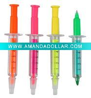 Wholesale syring shape fluorescent pen