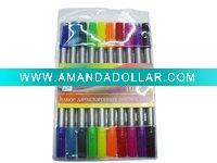 Wholesale HOT 10CT DOUBLE-ENDED COLOR PENS