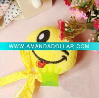 Wholesale cartoon smile face ball-pen,novel ball-pen,Cartoon plush pen