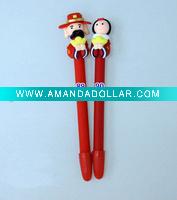 Wholesale Promotion soft ceramic God of Wealth ball pen