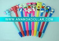 Wholesale Cartoon animal Promotion soft ceramic ball pen