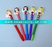 Wholesale Lovely soft ceramic angel shape ball pen