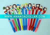Wholesale Lovely soft ceramic shape ball pen,toy ball pen