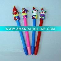 Wholesale Clown Promotion soft ceramic ball pen