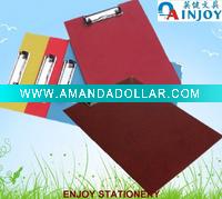 Wholesale A4 F/C Pvc clipboard with metal clip
