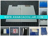Wholesale A4 F/C Pvc clipboard double side with metal clip