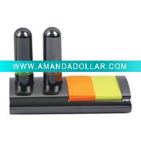 highlighter and stand with notes