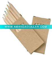 Wholesale natural wood color pencil with card box