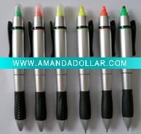 combo highlighter & ball pen 2 in 1 promotional gift