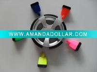 Wholesale 5 in 1 highlighter set with tire shape highlighter CH-6221