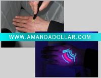 Permanent UV Marker---invisible pen CH-6004-specical THREE uv active color for choose