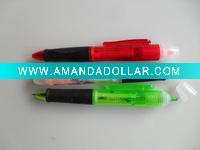 Wholesale 4 color pen ----3 color ball pen with 1 color highlighter CH-6257