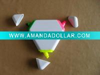 3 colors Highlighter with Triangle Shape CH-6208