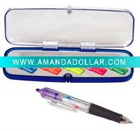 Wholesale ball pen with highlighter set CH-6257