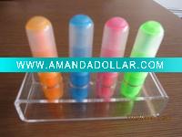 Wholesale 4 in 1 highlighter set and stand (trasparent pen)