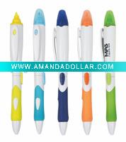 Wholesale DUAL highlighter+ballpen(multicolor)/marker pen / fluorescent pen