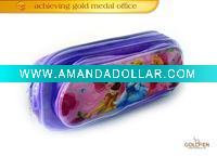 Wholesale Lovely Purple PVC Pencil Bag for promotion