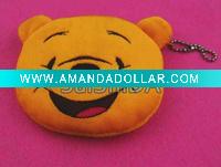Wholesale plush zipper cartoon student office pen bag